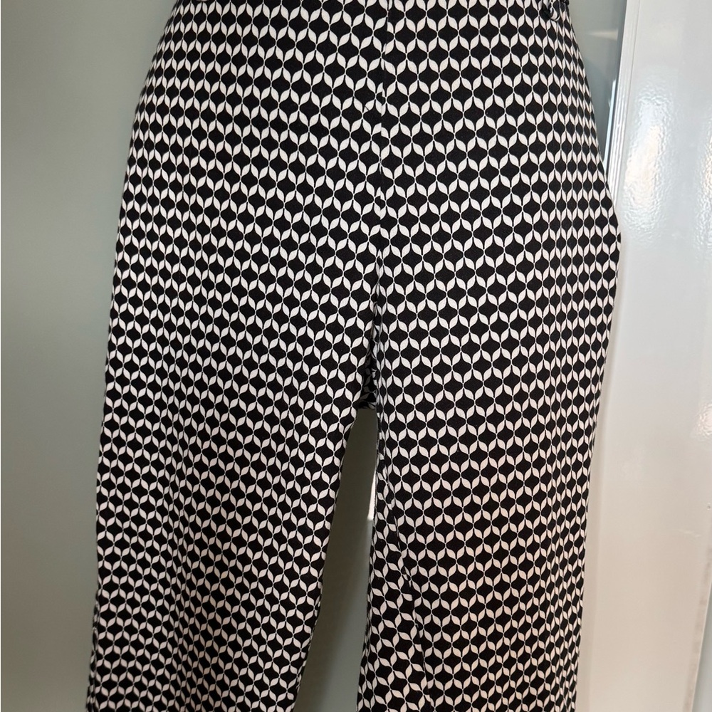 H&M Monochrome Patterned Wide Leg Pants